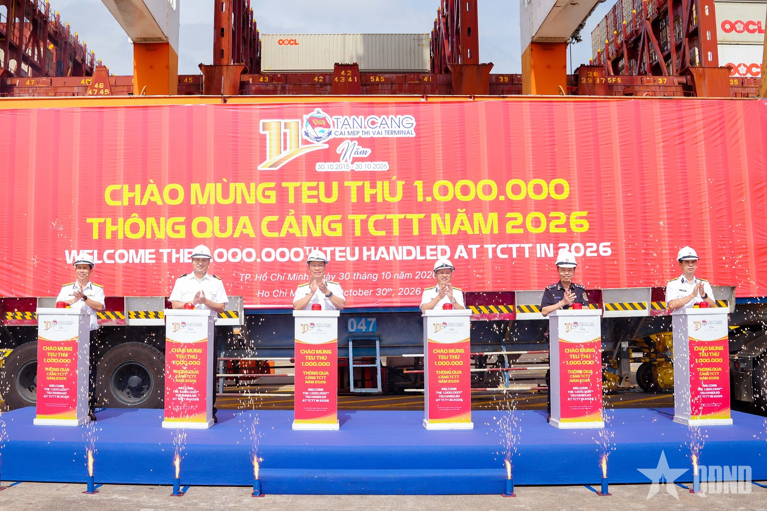 Cảng Tân Cảng - Cái Mép Thị Vải 3 năm liên tiếp đạt mốc 1 triệu TEU

